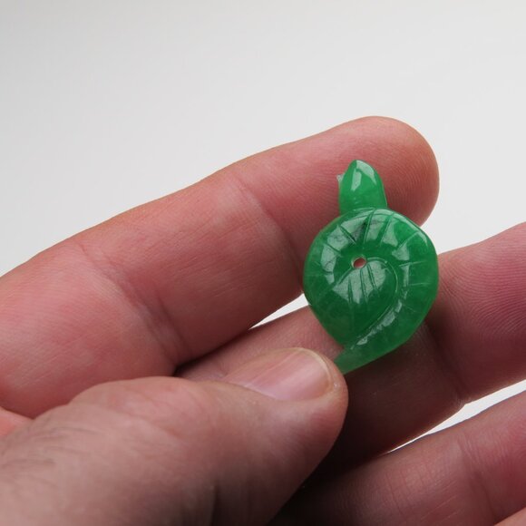 Jade Snake  Hand Carved Pendent - Picture 3 of 3